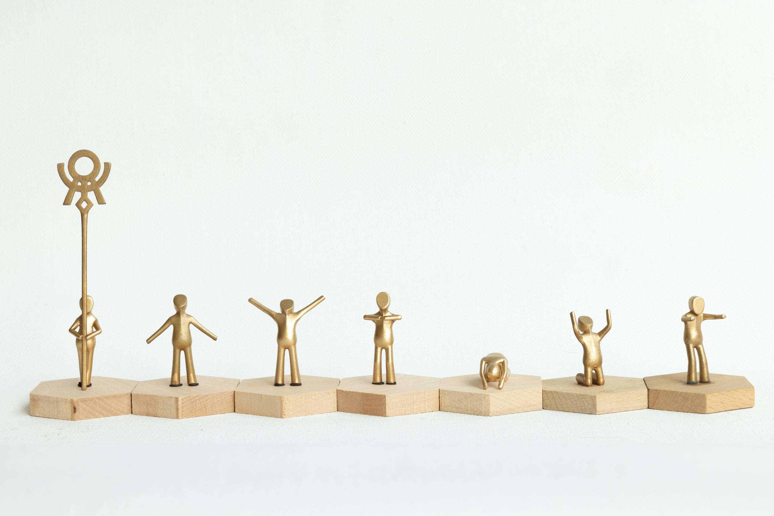 A row of figure studies