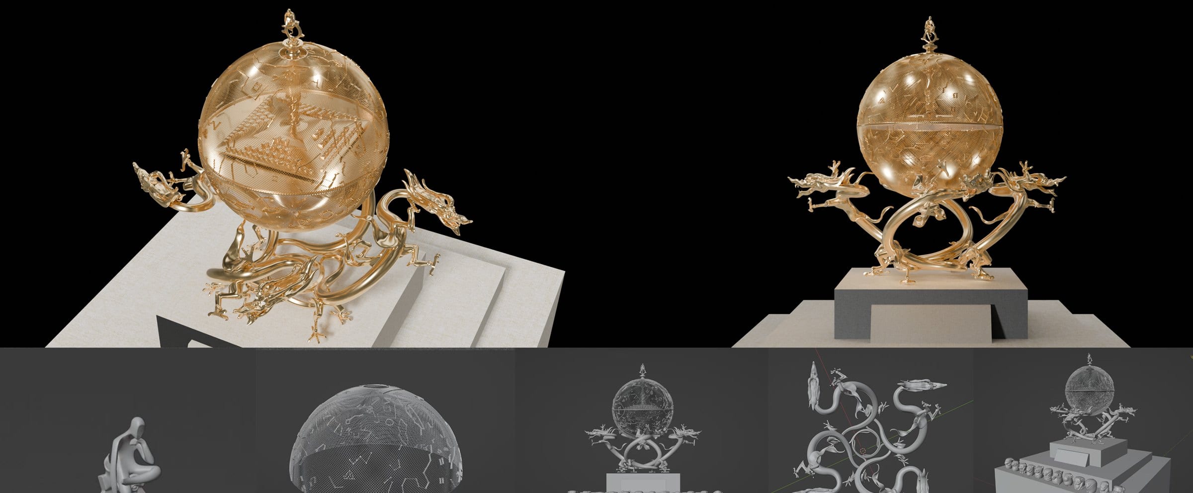 Shanhai Huntian Celestial Sphere — rendering