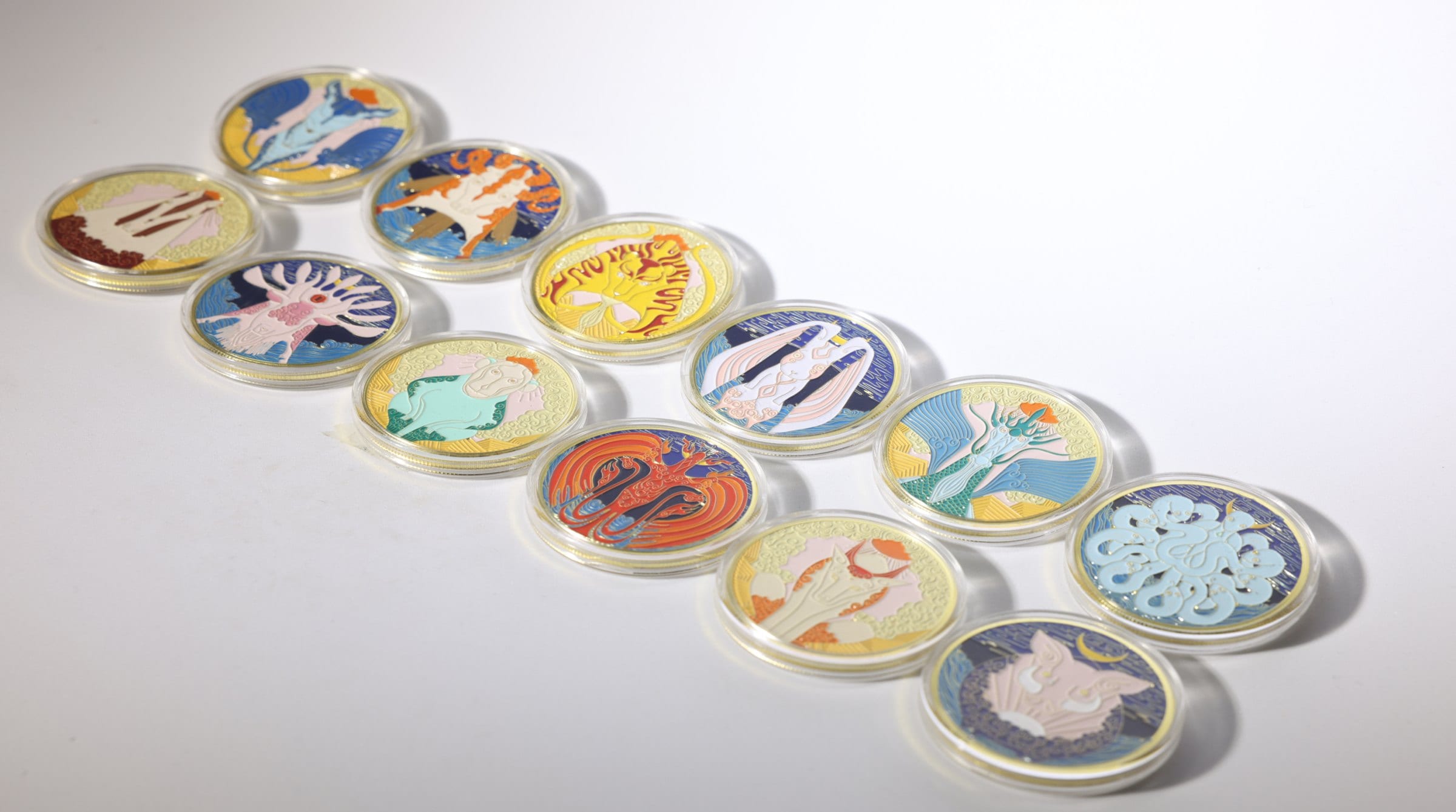 Twelve Zodiac Beasts medals — spread